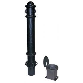 Beacontechnology.com Removable Bollards feature an ornate design.